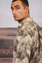 Torino Long-Sleeve Men's Shirt in Modal with English Print