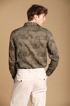 Torino Long-Sleeve Men's Shirt in Modal with English Print