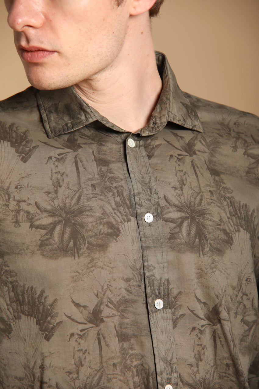 Torino Long-Sleeve Men's Shirt in Modal with English Print