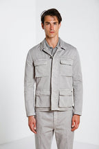 Flyshirt delamere men's overshirt jacket in stretch gabardine
