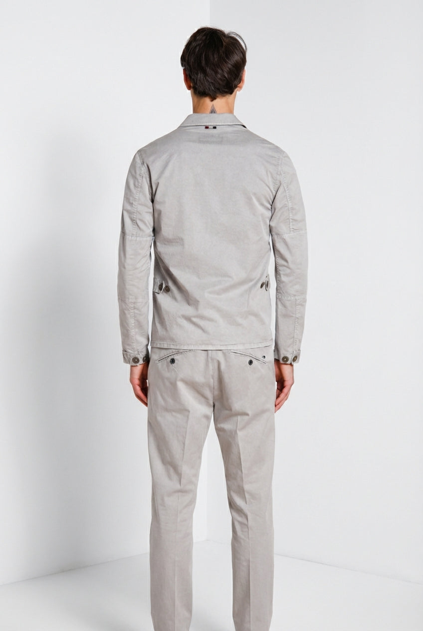 Flyshirt delamere men's overshirt jacket in stretch gabardine