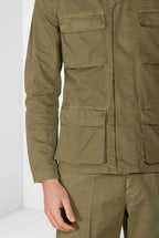 Flyshirt delamere giubbotto overshirt uomo in gabardina stretch