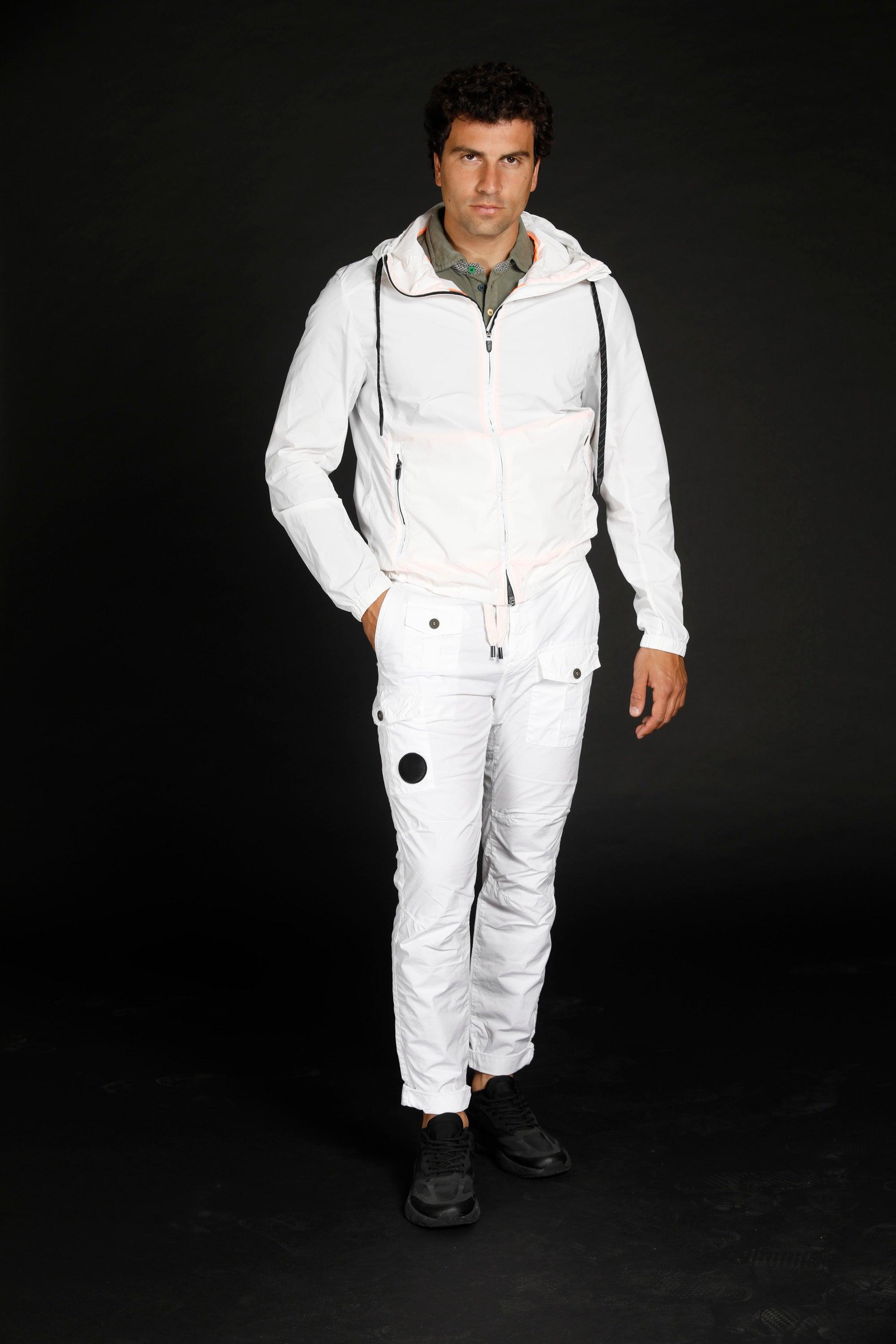 King Athleisure felpa uomo in nylon strech Logo edition con cappuccio e zip - Mason's