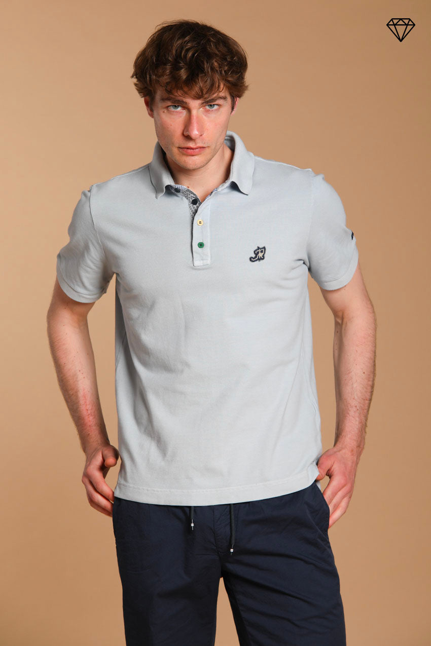 Leopardi polo homme en piqué avec détails sartoriaux ①