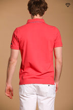 Leopardi polo homme en piqué avec détails sartoriaux ①