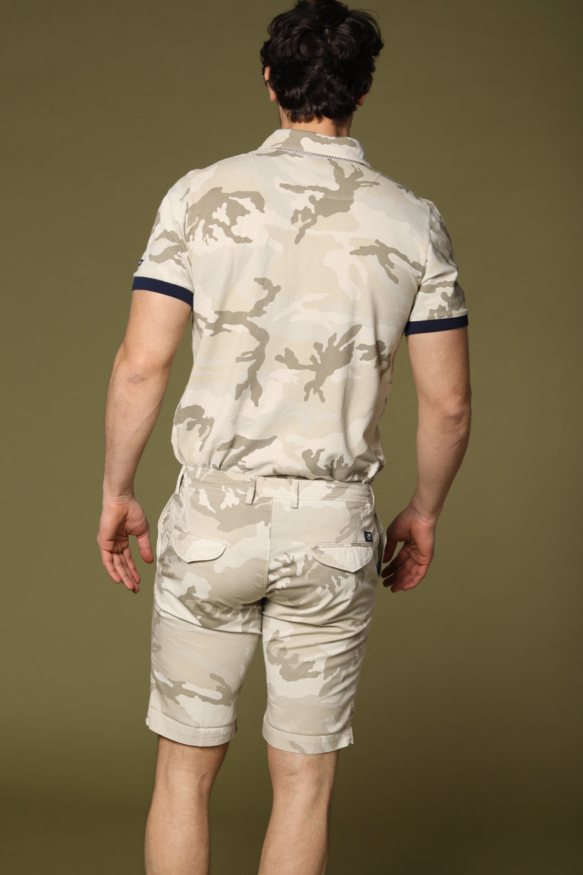 immagine 5 di Print polo uomo di colore beige fit regular di Mason's