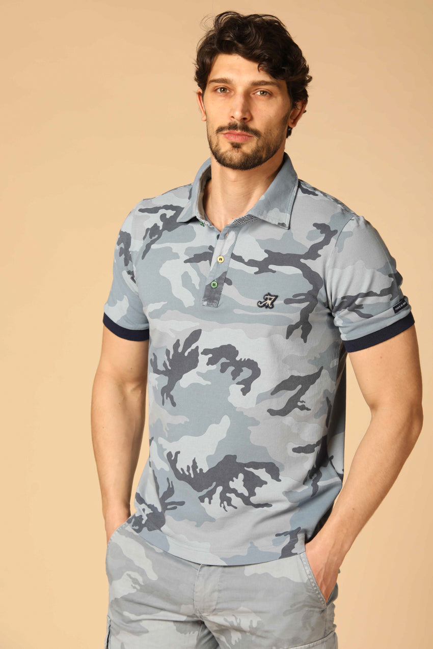 Bild 2 von Mason's Herren Poloshirts im Print Modell mit muster in Himmlisch und regular Passform