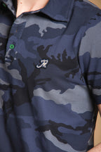 Print Polo homme en piqué avec camouflage 