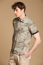 Print Polo homme en piqué avec camouflage 