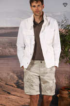 Field Jacket M74 uomo in twill di cotone pima leggero stretch ①