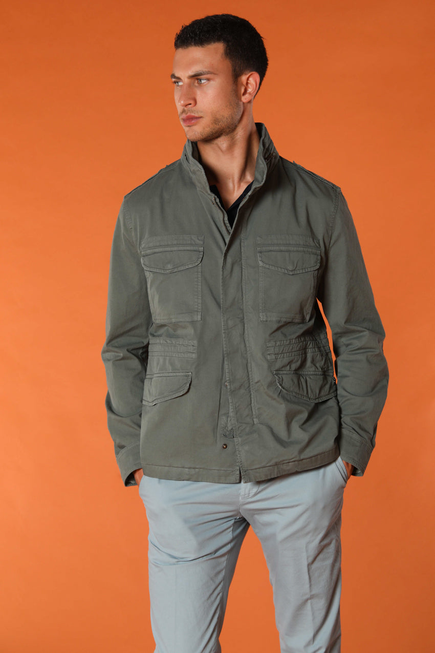 Field Jacket M74 hombre en sarga de algodón pima ligero stretch ①