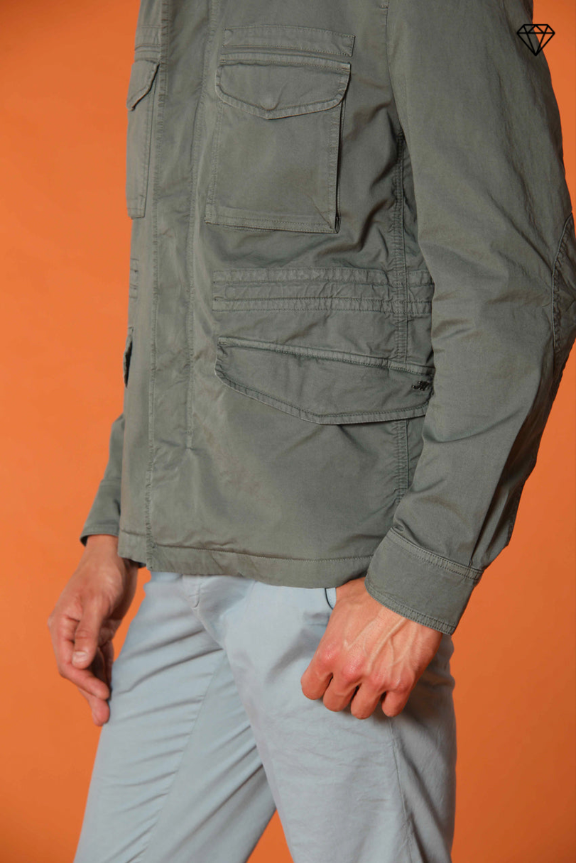 Immagine 2 di Field Jacket M74 uomo in twill di cotone pima leggero stretch colore verde di Mason's