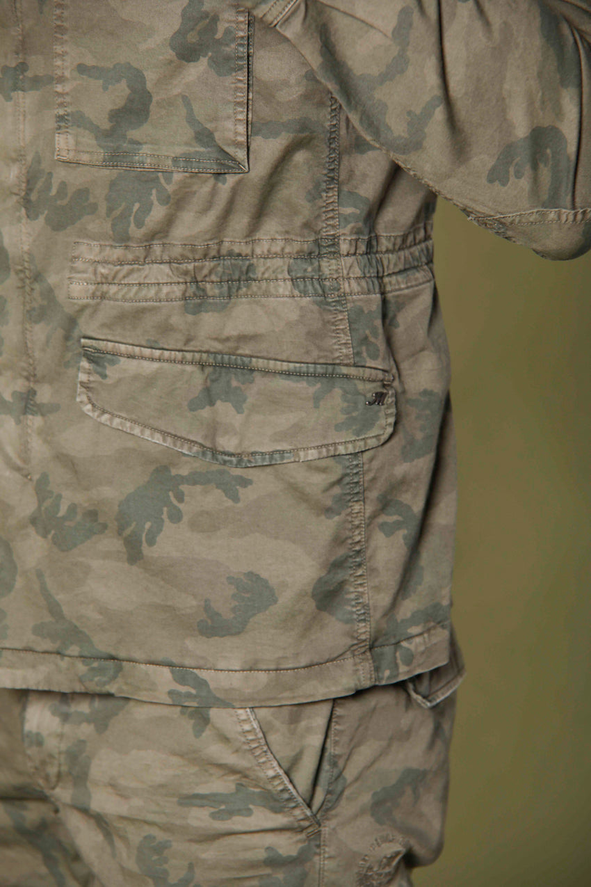 Immagine 2 di field jacket uomo modello M74 in cotone con stampa camouflage colore verde di Mason's