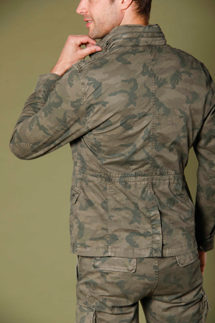 image 4 of men's field jacket in cotton with camouflage pattern M74 Jacket in green regular fit by Mason's