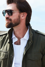 Field Jacket M74 Chaqueta hombre en lona oxford ①