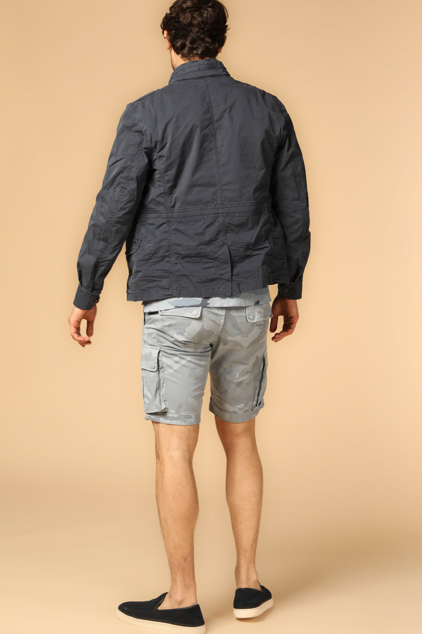 Image 6 of Mason's men's M74 model field jacket in navy blue, regular fit