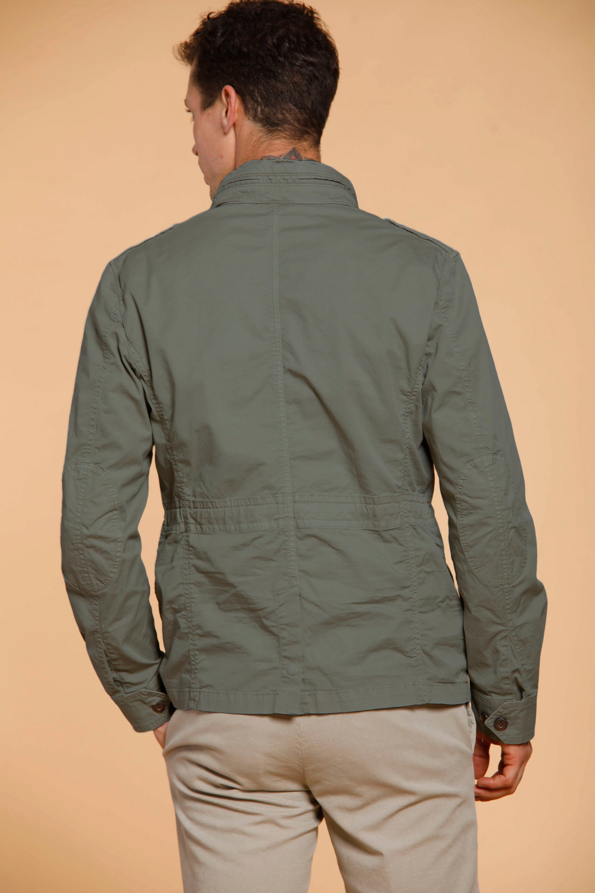 M74 Jacket field jacket hombre en sarga de algodón stretch regular