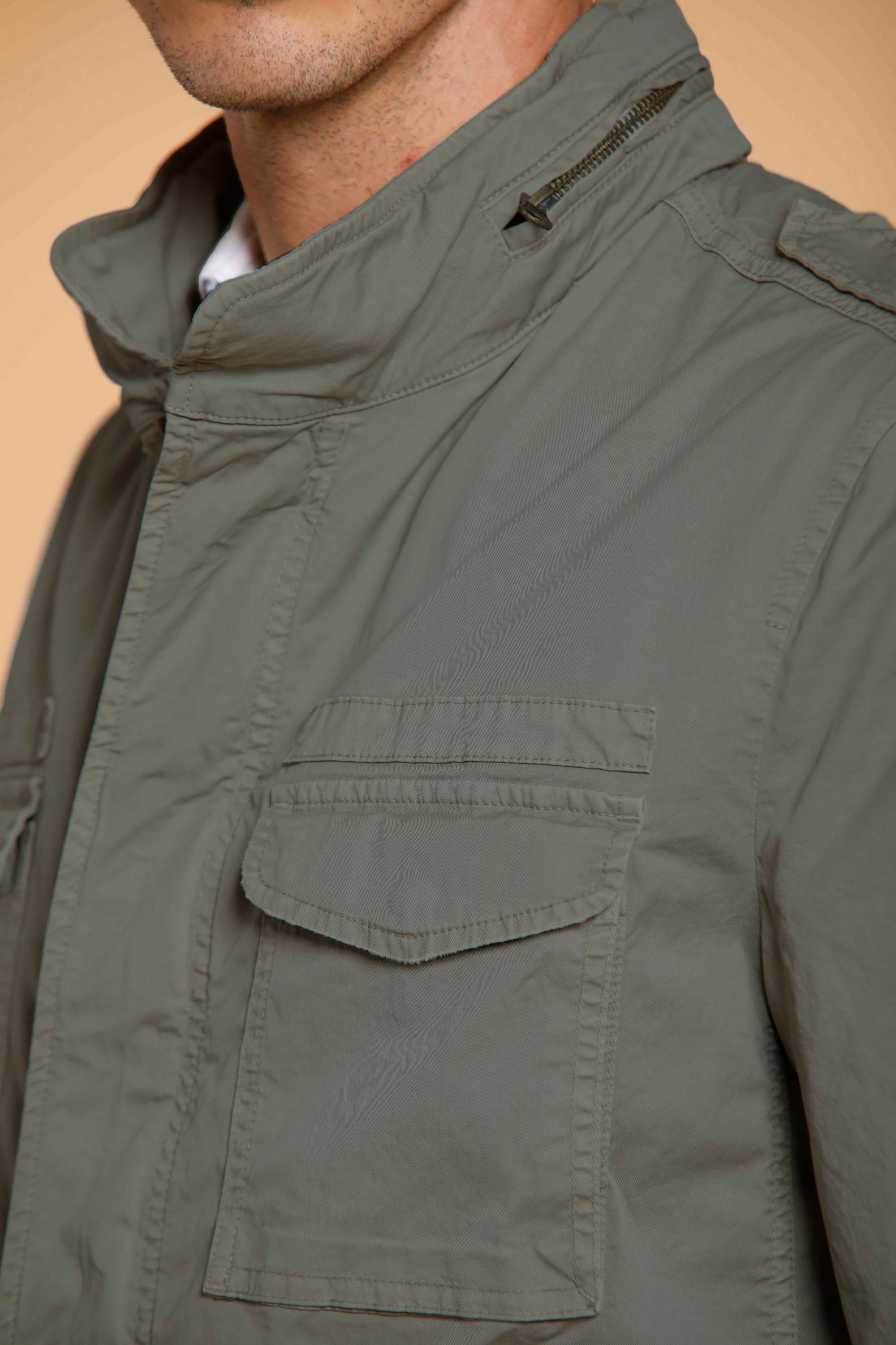 M74 Jacket field jacket hombre en sarga de algodón stretch regular