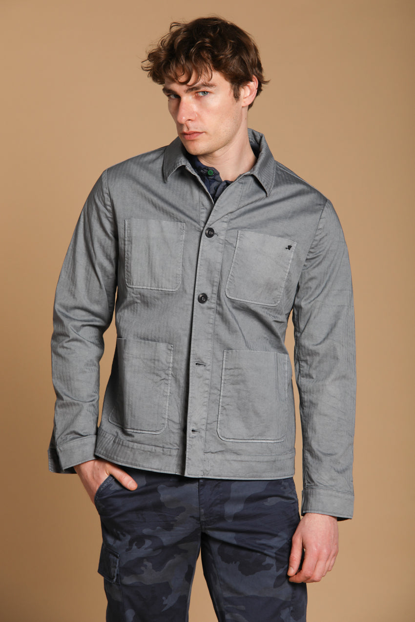 James overshirt uomo in cotone chevron