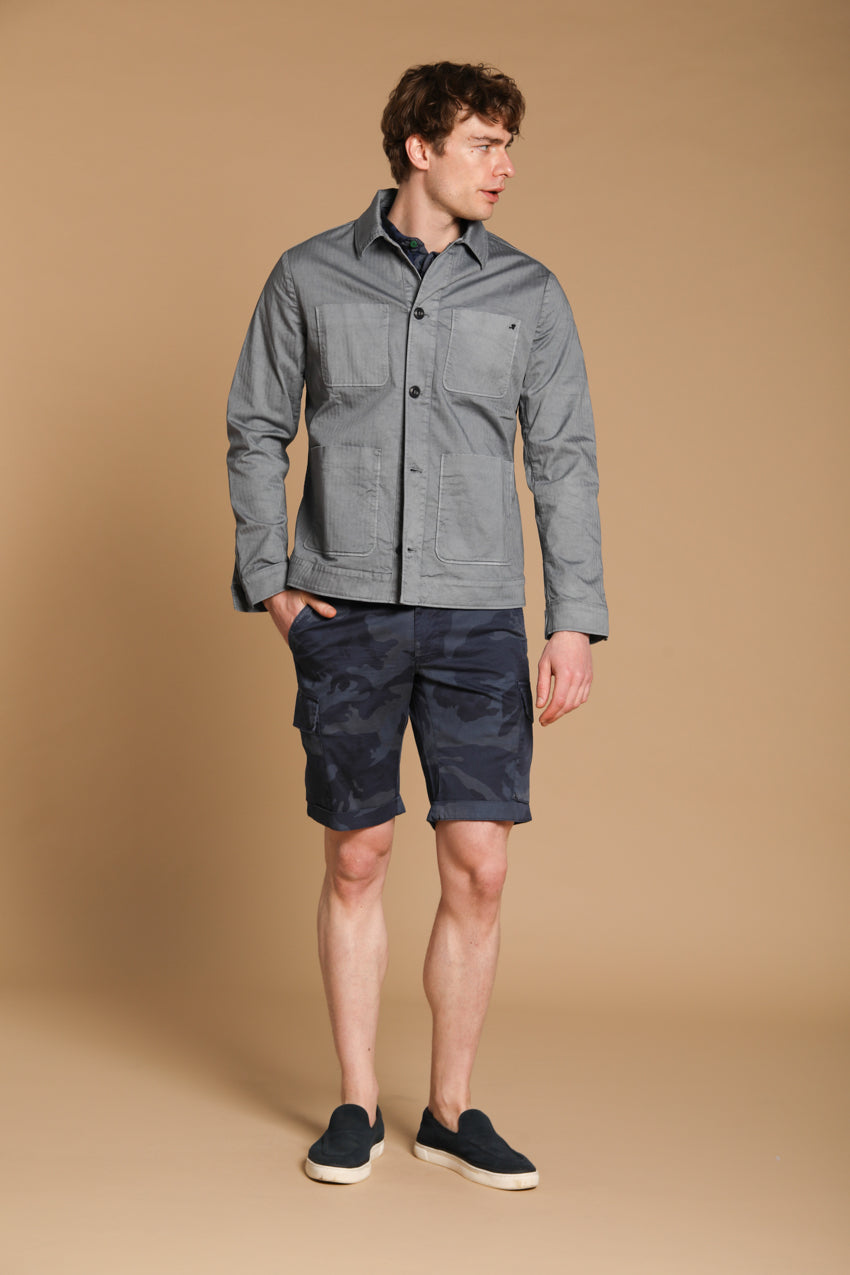 James Men's Overshirt in chevron cotton