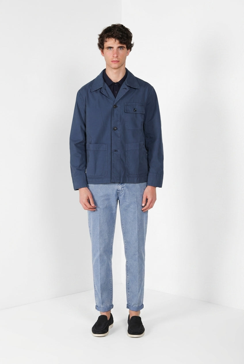 Work veste surchemise homme en toile oxford 