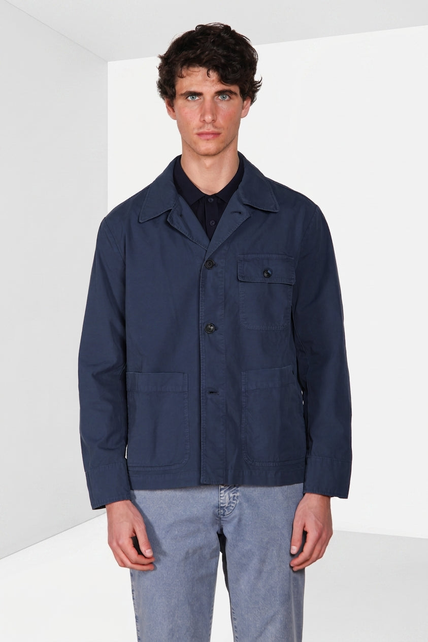 Work chaqueta sobrecamisa hombre en lona oxford ①