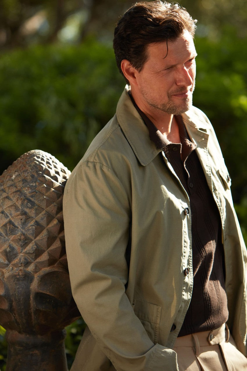 Work chaqueta sobrecamisa hombre en lona oxford ①