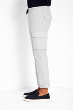 Chile Jogger men's cargo pants in parachute canvas lyocell and cotton extra slim fit