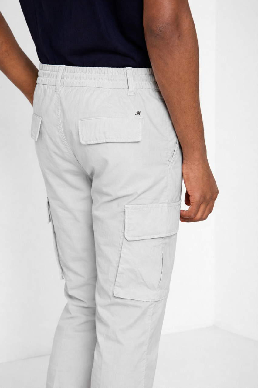 Chile Jogger pantalón cargo hombre en tela de paracaídas lyocell y algodón extra slim fit