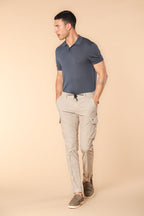 Immagine 3 di Chile Jogger pantalone cargo uomo in tela paracadute extra slim fit colore beige chiaro di Mason's
