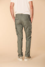 Immagine 5 di Chile Jogger pantalone cargo uomo in tela paracadute extra slim fit colore verde militare di Mason's