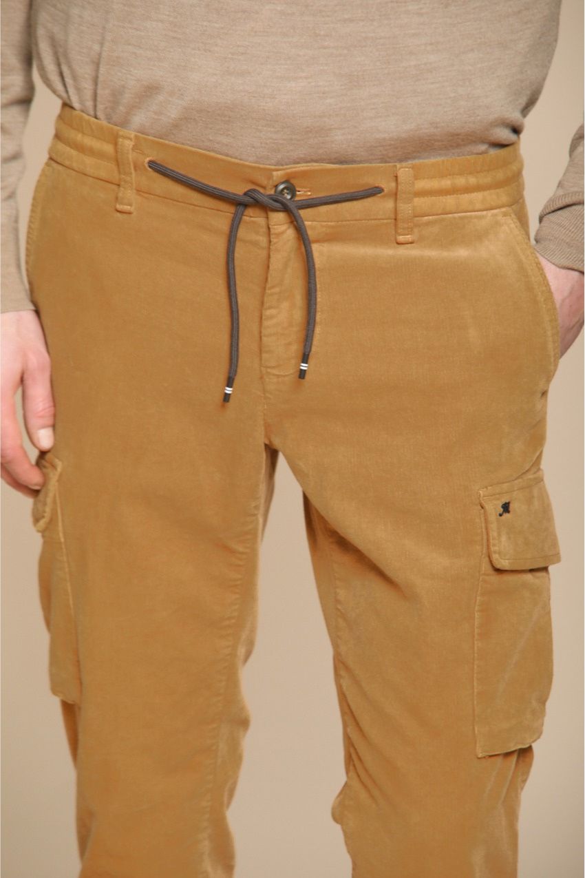 Chile Jogger pantalon cargo homme en velours 1500 raies extra slim fit