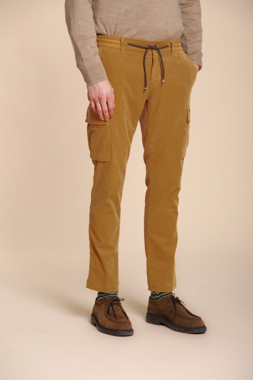 Chile Jogger pantalon cargo homme en velours 1500 raies extra slim fit