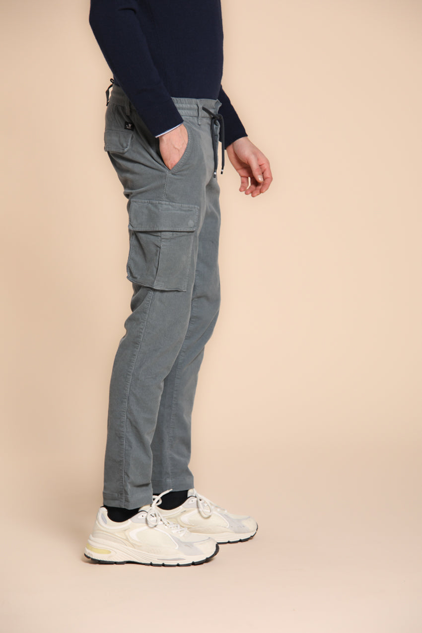 Foto 4 Chile Jogger pantalone cargo uomo in velluto 1500 righe extra slim fit