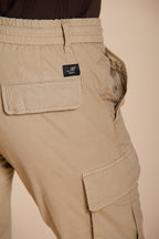Chile Jogger men's cargo pants in lyocell and cotton parachute canvas extra slim fit