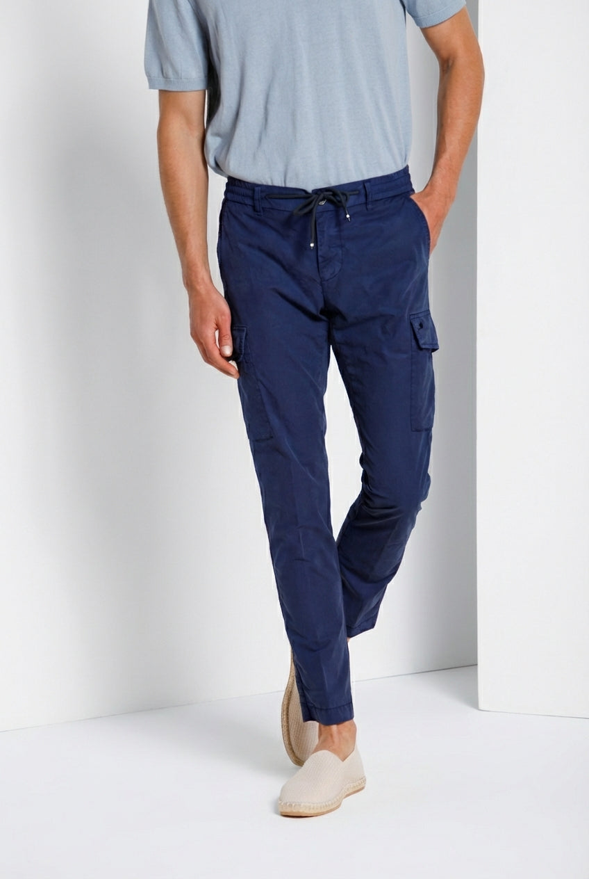 Chile Jogger pantalón cargo hombre en tela de paracaídas lyocell y algodón extra slim fit