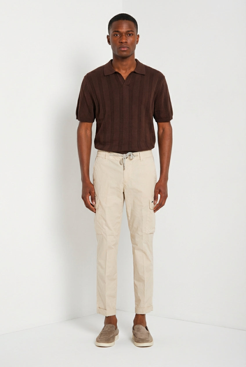 Chile Jogger pantalón cargo hombre en tela de paracaídas lyocell y algodón extra slim fit