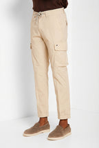 Chile Jogger pantalón cargo hombre en tela de paracaídas lyocell y algodón extra slim fit