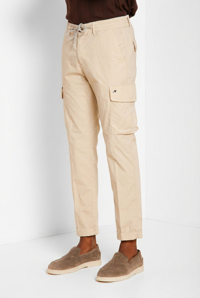 Chile Jogger pantalón cargo hombre en tela de paracaídas lyocell y algodón extra slim fit