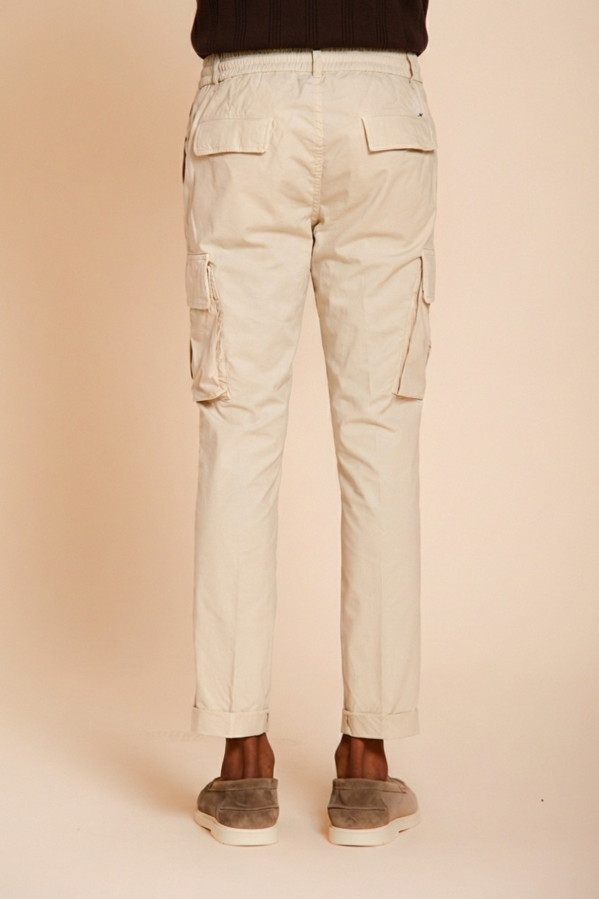 Chile Jogger pantalone cargo uomo in tela paracadute lyocell e cotone extra slim fit