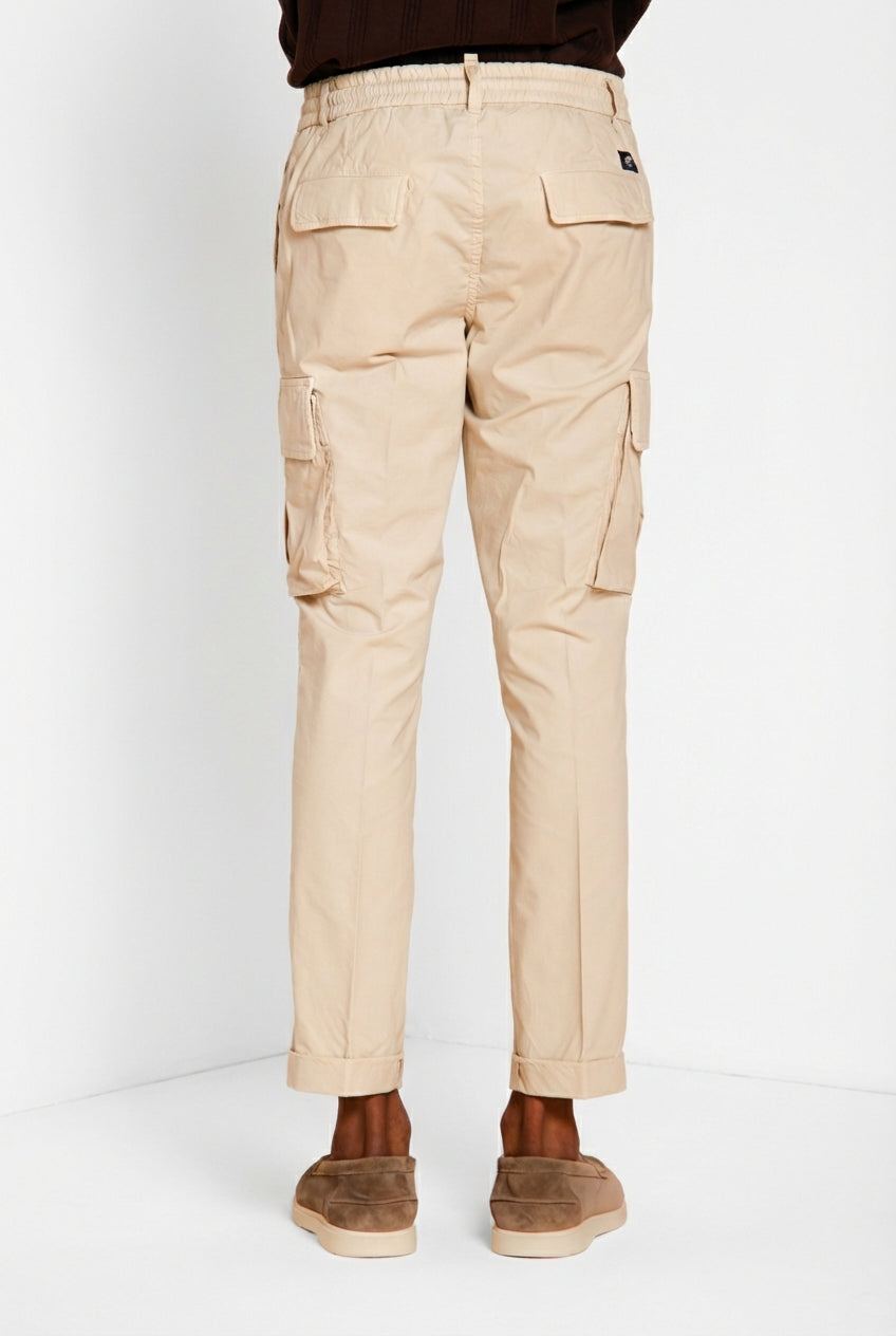 Chile Jogger pantalón cargo hombre en tela de paracaídas lyocell y algodón extra slim fit