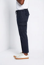 Chile Jogger pantalón cargo hombre en tela de paracaídas lyocell y algodón extra slim fit