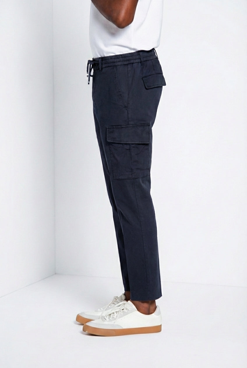 Chile Jogger pantalón cargo hombre en tela de paracaídas lyocell y algodón extra slim fit