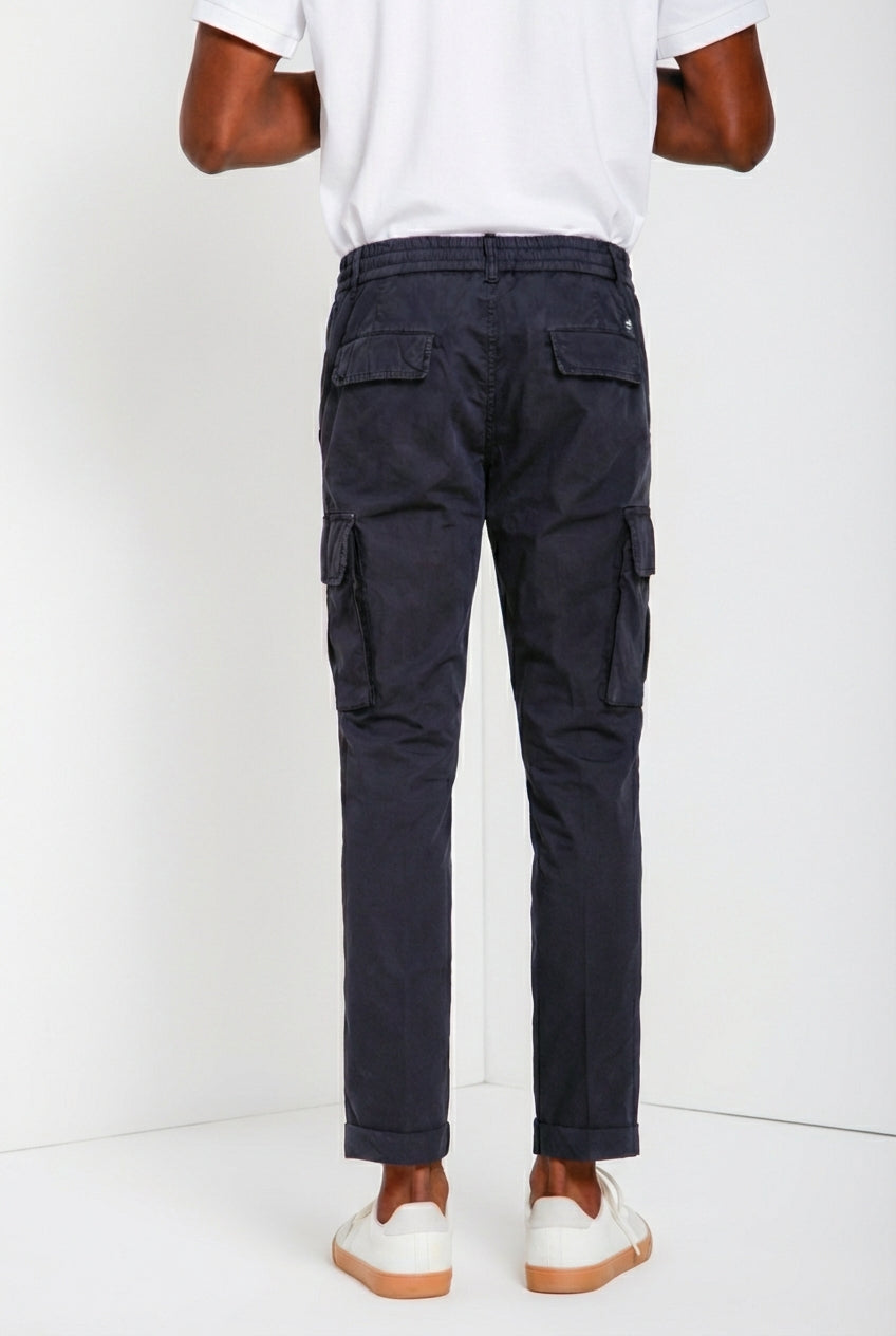 Chile Jogger pantalón cargo hombre en tela de paracaídas lyocell y algodón extra slim fit