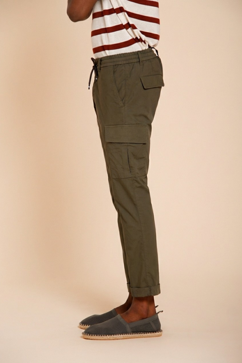 Chile Jogger pantalón cargo hombre en tela de paracaídas lyocell y algodón extra slim fit