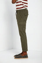 Chile Jogger pantalón cargo hombre en tela de paracaídas lyocell y algodón extra slim fit