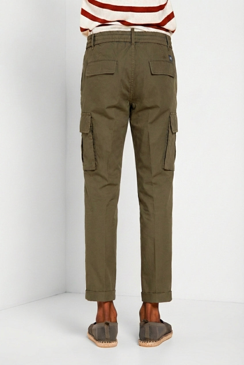 Chile Jogger pantalón cargo hombre en tela de paracaídas lyocell y algodón extra slim fit