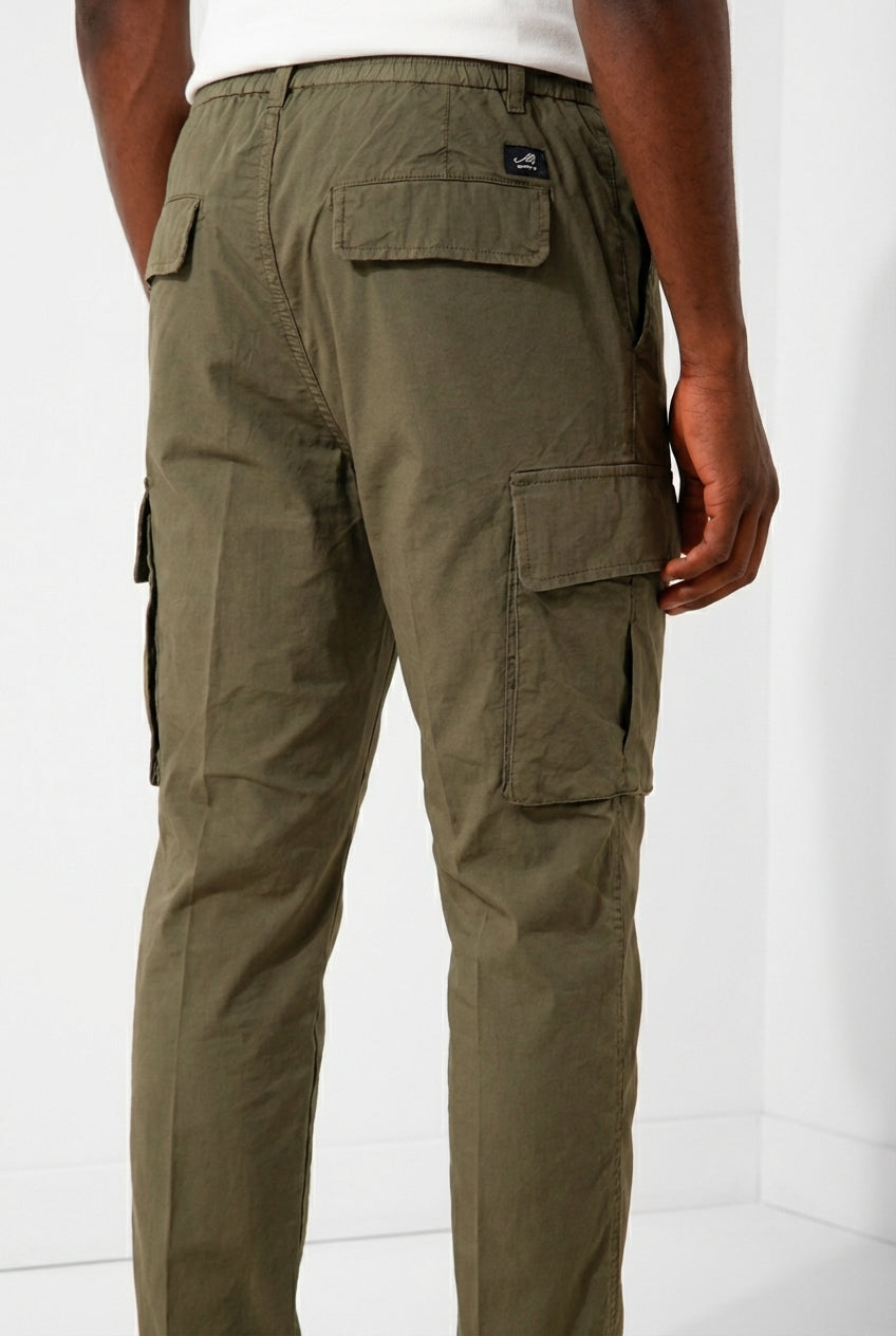 Chile Jogger pantalón cargo hombre en tela de paracaídas lyocell y algodón extra slim fit