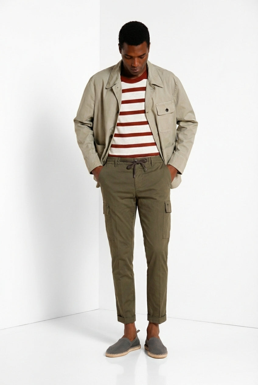 Chile Jogger pantalon cargo homme en toile parachute lyocell et coton extra slim fit