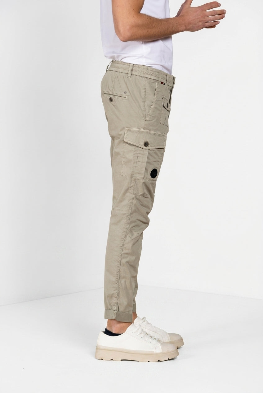 George Coolpocket pantalon cargo jogger homme en gabardine stretch Logo Edition carrot fit ①
